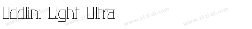 Oddlini Light Ultra字体转换